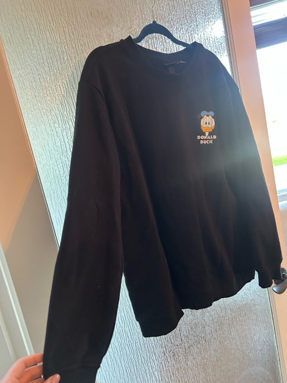 H&M Disney Unisex Donald Duck Black Crewneck Sweater - Picture 2 of 8